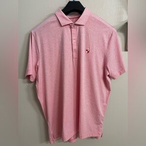 Johnnie-O Men's Performance Lyndonn Short Sleeve Polo Shirt X-Large Azalea